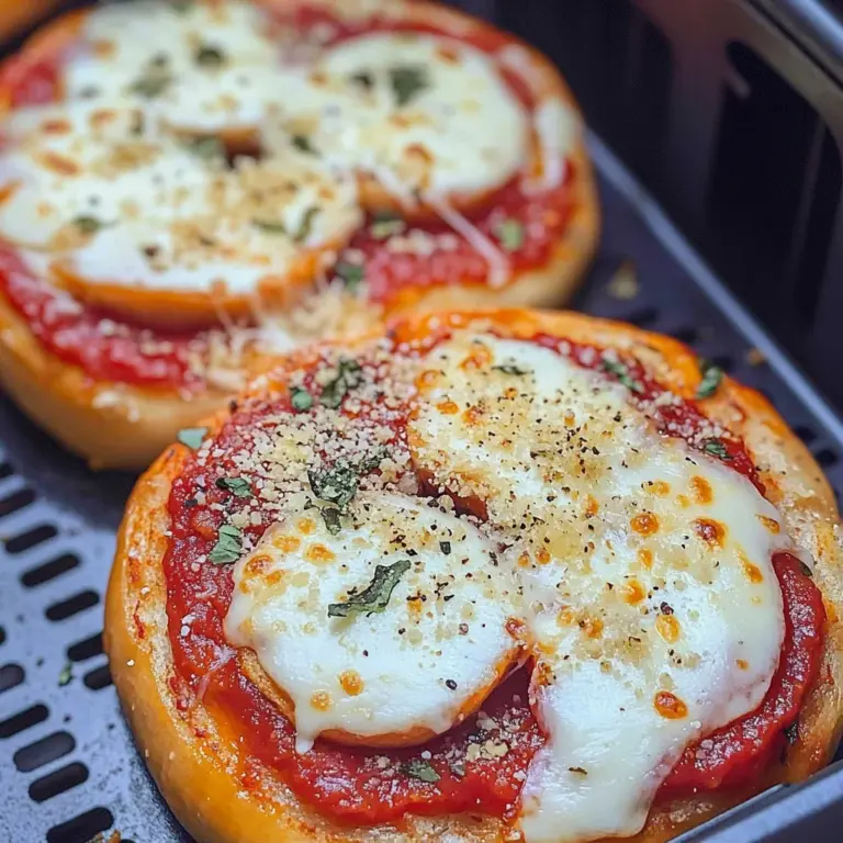 Air Fryer Bagel Pizzas