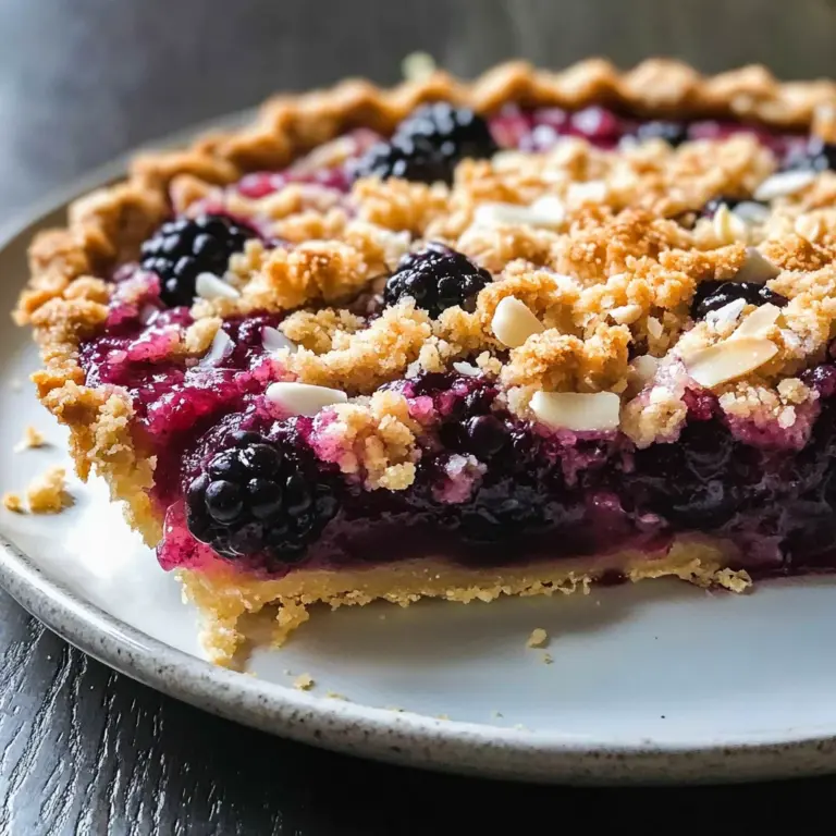 Almond Oat Crumble Blackberry Pie