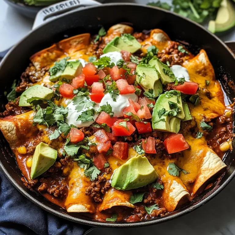 Beef Skillet Enchiladas