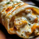 Cheesy Garlic Chicken Wraps