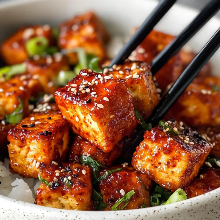 Crispy Gochujang Korean Tofu