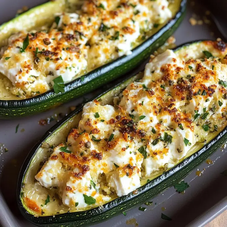 Feta Cheese Stuffed Zucchini