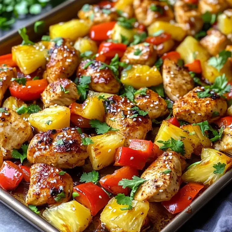 Hawaiian Chicken Sheet Pan Meal (Whole30, Paleo, Low Carb)