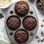 Healthy & Moist Chocolate Zucchini Muffins