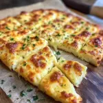 KETO Cheesy Garlic "Breadsticks" (4 Ingredients)