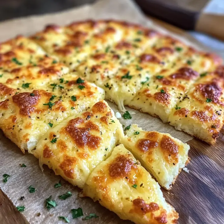 KETO Cheesy Garlic "Breadsticks" (4 Ingredients)