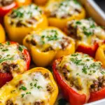 Low-Carb, Keto Cheeseburger Stuffed Peppers Recipe