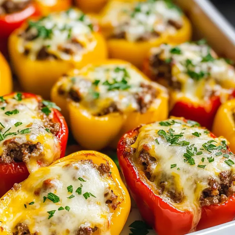 Low-Carb, Keto Cheeseburger Stuffed Peppers Recipe