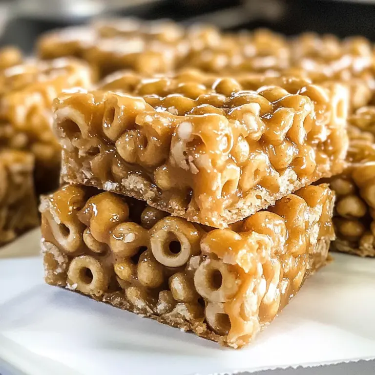 No Bake Peanut Butter Cheerio Bars