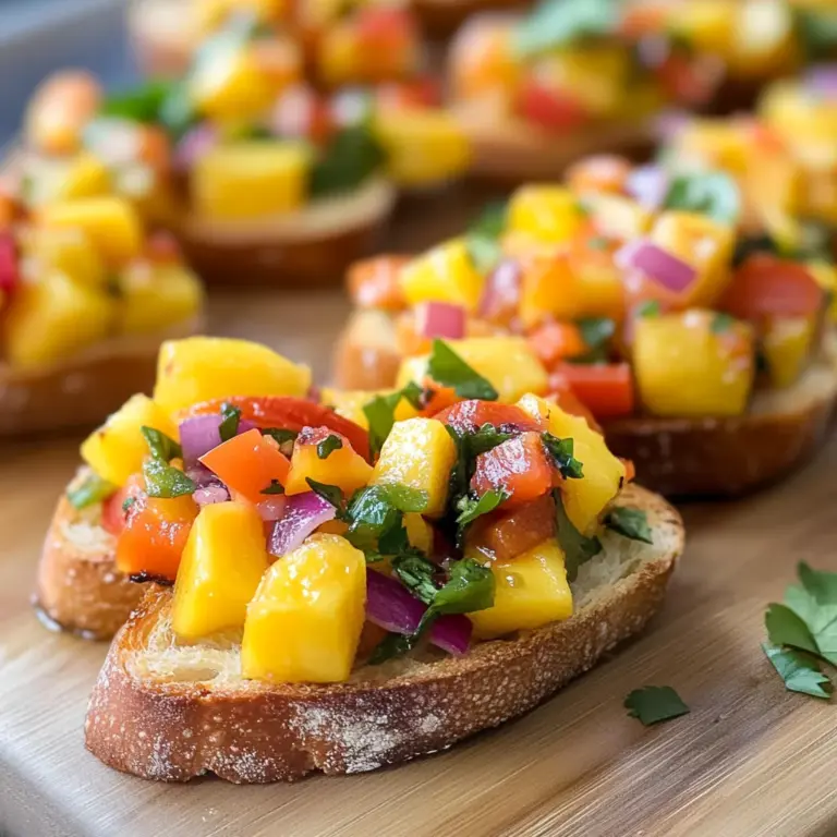 Pineapple Mango Bruschetta
