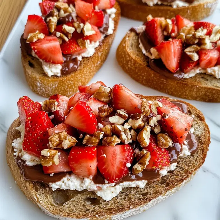 Strawberry Dessert Bruschetta