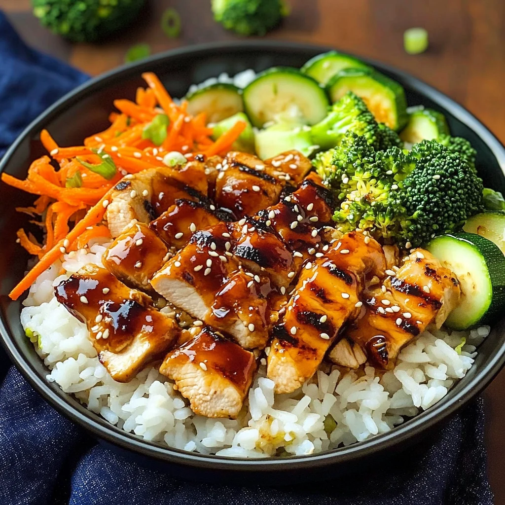 Teriyaki Grilled Chicken and Veggie Rice Bowls