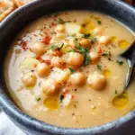 Vegan Garlic Chickpea Soup
