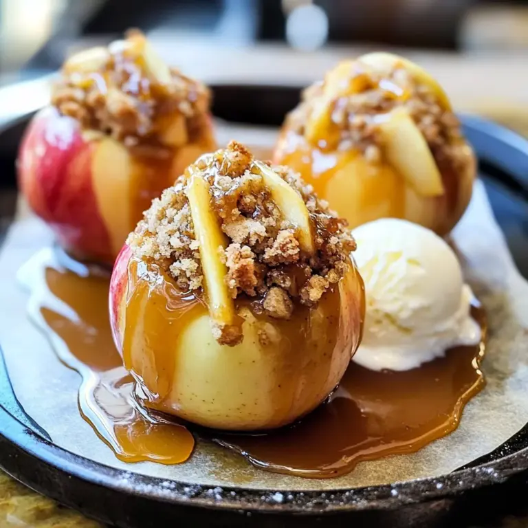 Apple Crisp Stuffed Baked Apples