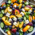 Blueberry Peach Feta Salad