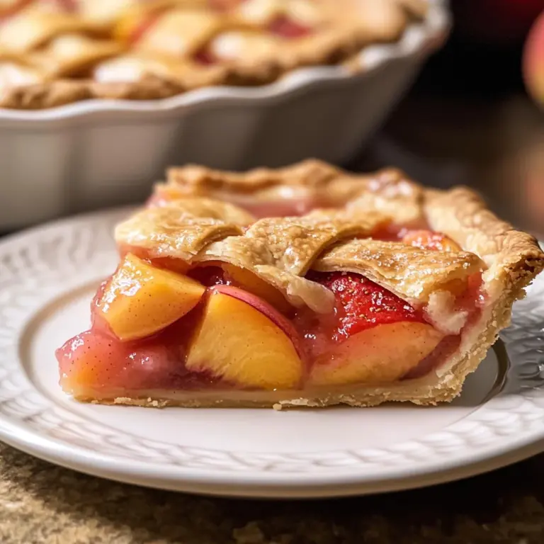 Brown Butter Strawberry Peach Pie