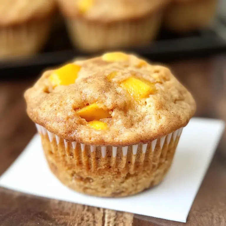 Healthy Honey Peach Muffins