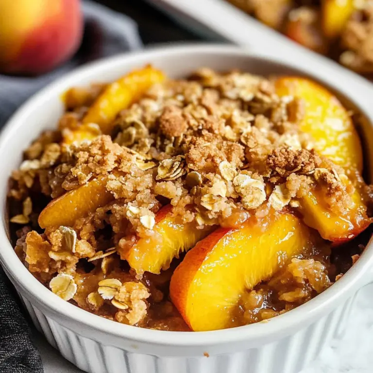Healthy Peach Crumble