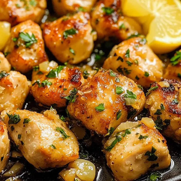 Lemon Garlic Chicken Bites