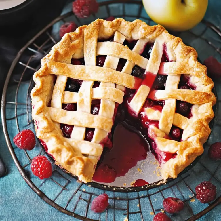 Mini Shortbread Pie with Berry & Apple Filling