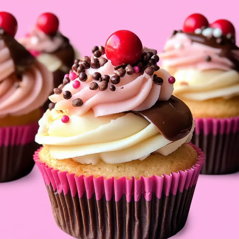 Neapolitan Ice Cream Cupcakes