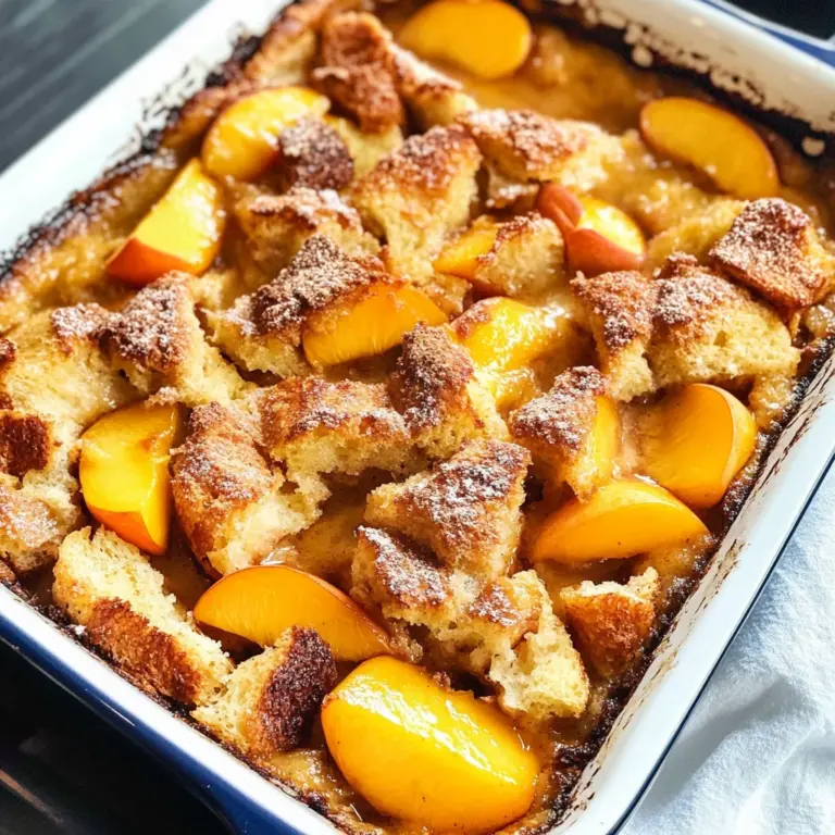 Peach Cobbler French Toast Bake