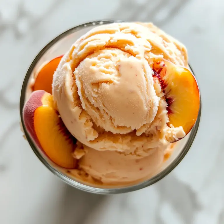 Peach Greek Frozen Yogurt