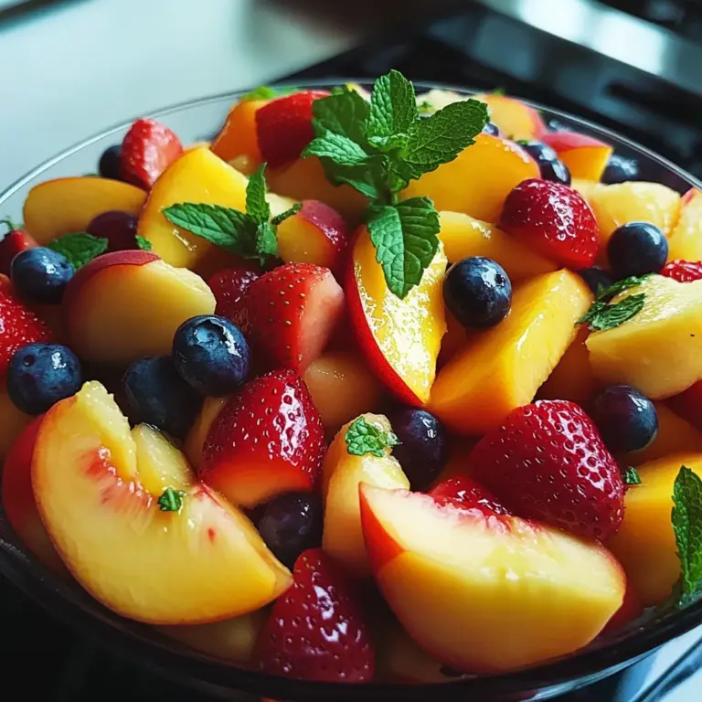 Summer Peach Fruit Salad