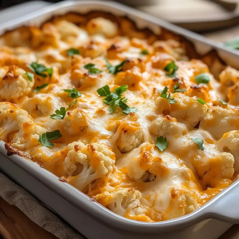 Creamy Buffalo Chicken Cauliflower Casserole Recipe