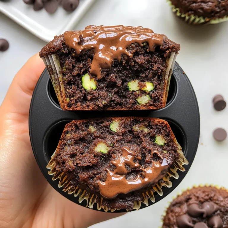 Healthy & Moist Chocolate Zucchini Muffins