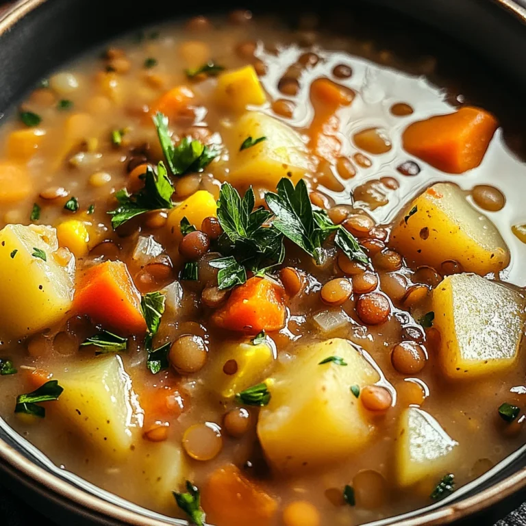 Hearty Lentil and Potato Soup
