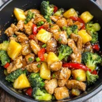One Pan Pineapple Chicken Teriyaki Stir Fry {30 Minutes}