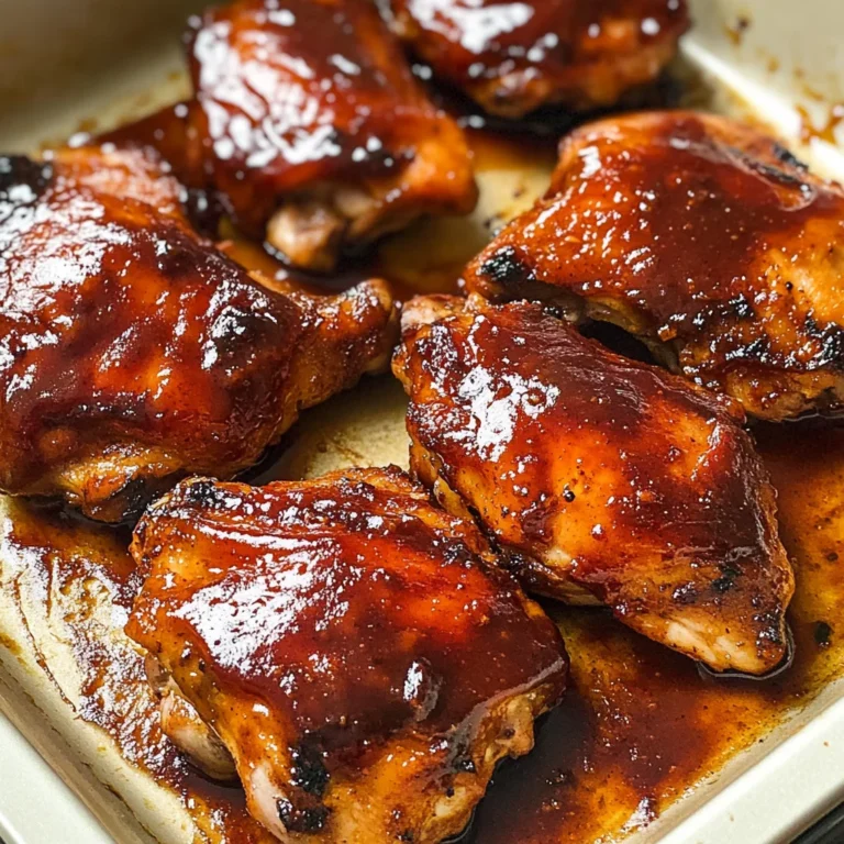 Caramelized BBQ Chicken Thighs in the Oven