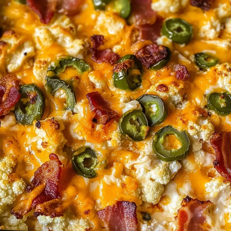 Cauliflower Jalapeno Popper Casserole