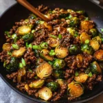Ground Beef and Brussels Sprouts