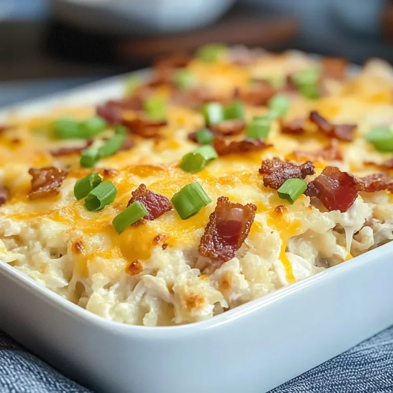 Keto Cauliflower Casserole, Loaded Chicken Bacon Ranch