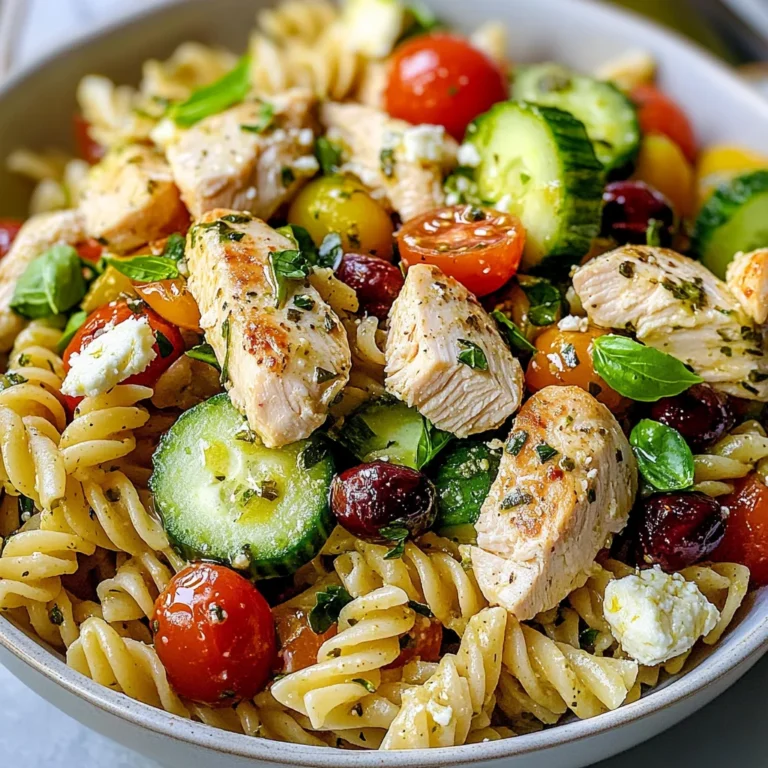 Mediterranean Chicken Pasta Salad