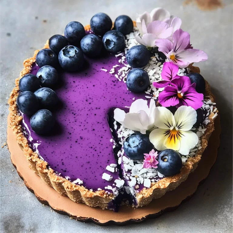 No Bake Blueberry Tart with Earl Grey