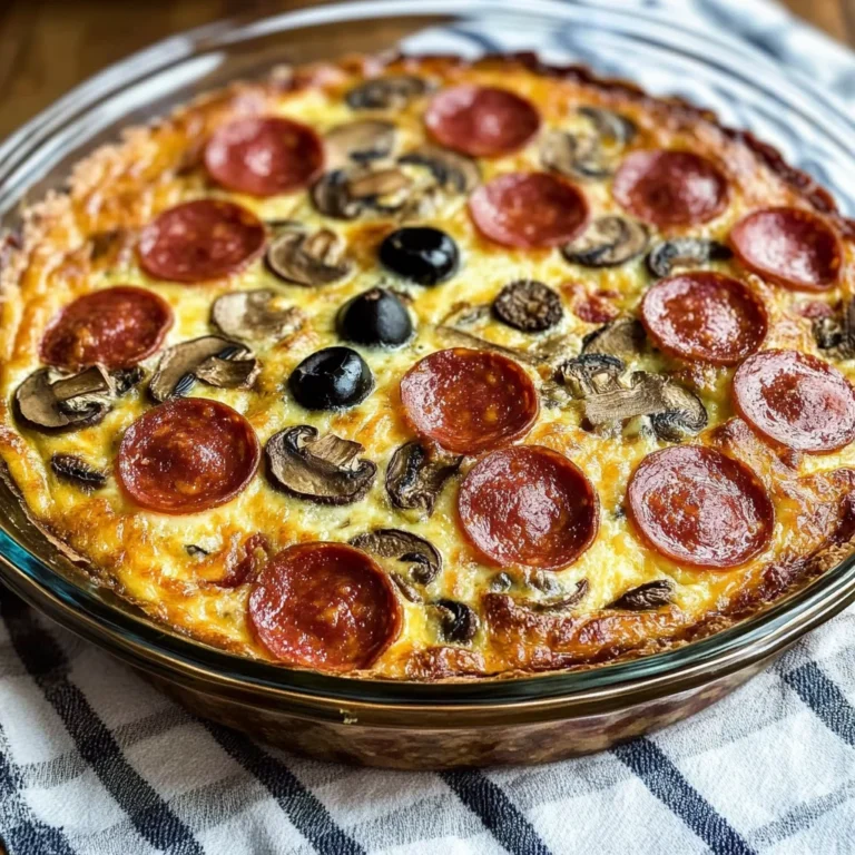 Pepperoni Pizza Keto Crustless Quiche