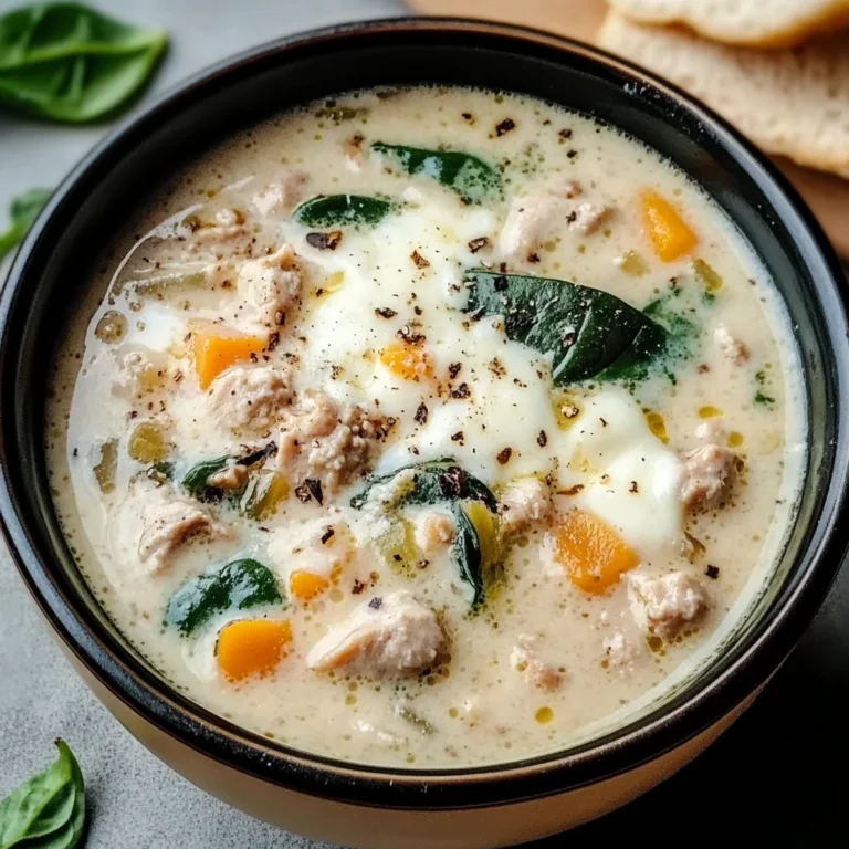 Creamy Italian Ground Chicken Soup