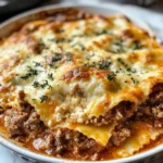 Decadent Beef and Cheese Ravioli Casserole