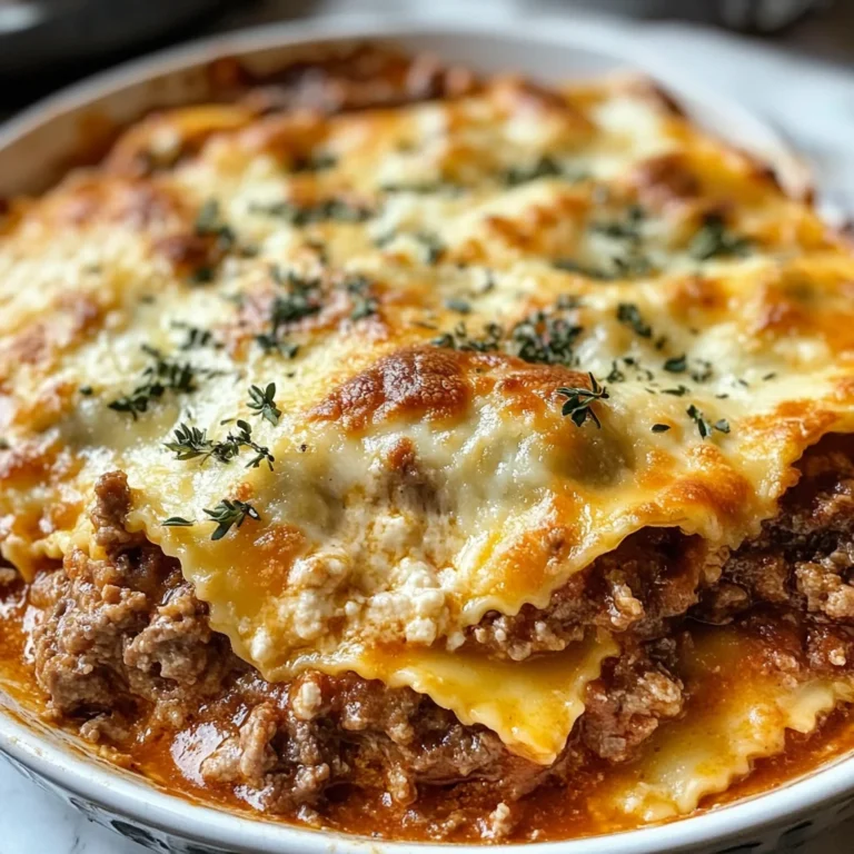 Decadent Beef and Cheese Ravioli Casserole