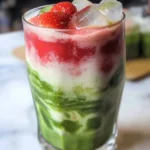 Easy 5-min. Strawberry Matcha Latte