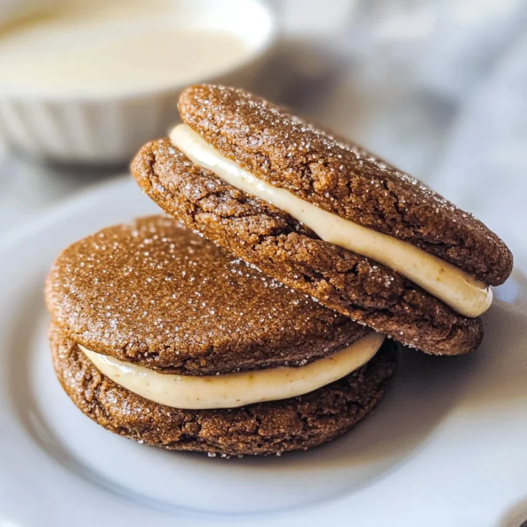 Ginger Molasses Sandwich Cookies with Eggnog Frostings