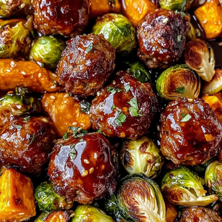 Korean BBQ Meatballs and Vegetables