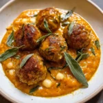 Turkey Meatballs in Pumpkin Sage Sauce