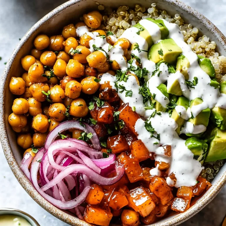 BBQ Ranch Chickpea Quinoa Bowls