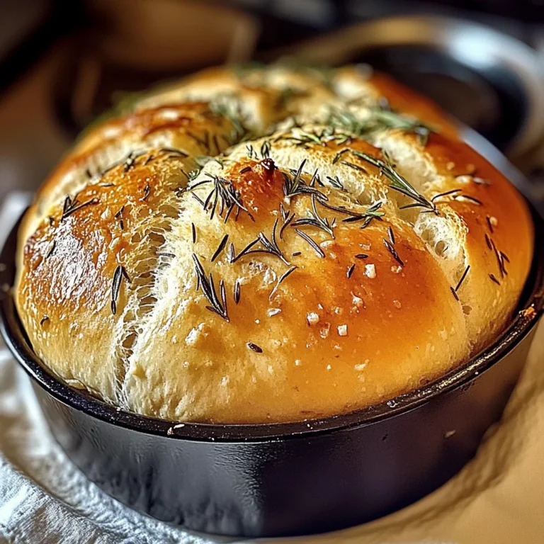 Rustic No-Knead Rosemary Garlic Bread