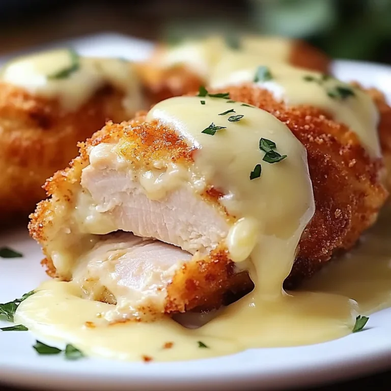 Chicken Cordon Bleu with Swiss Cheese Sauce is delicious.