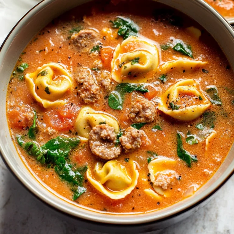 Crockpot Tortellini Soup with Sausage